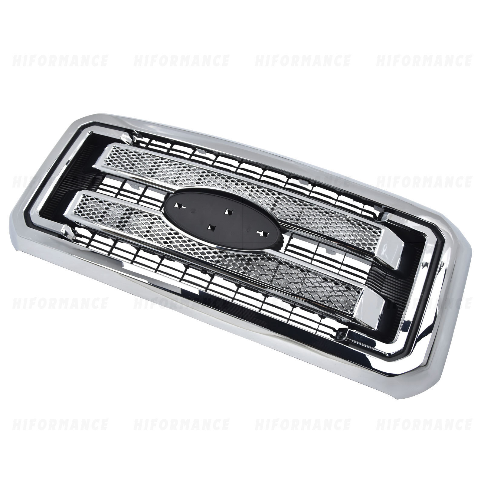 Platinum Front Grille Upper Grill Chrome For 2011-16 Ford F-250 F350 Super Duty