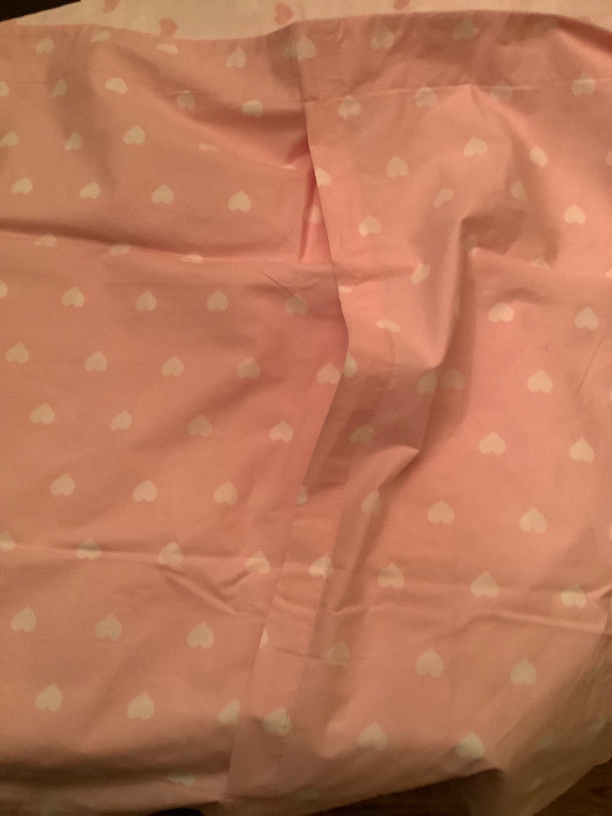 Pottery Barn Full/Queen Pink Hearts Duvet Cover with 2 Shams