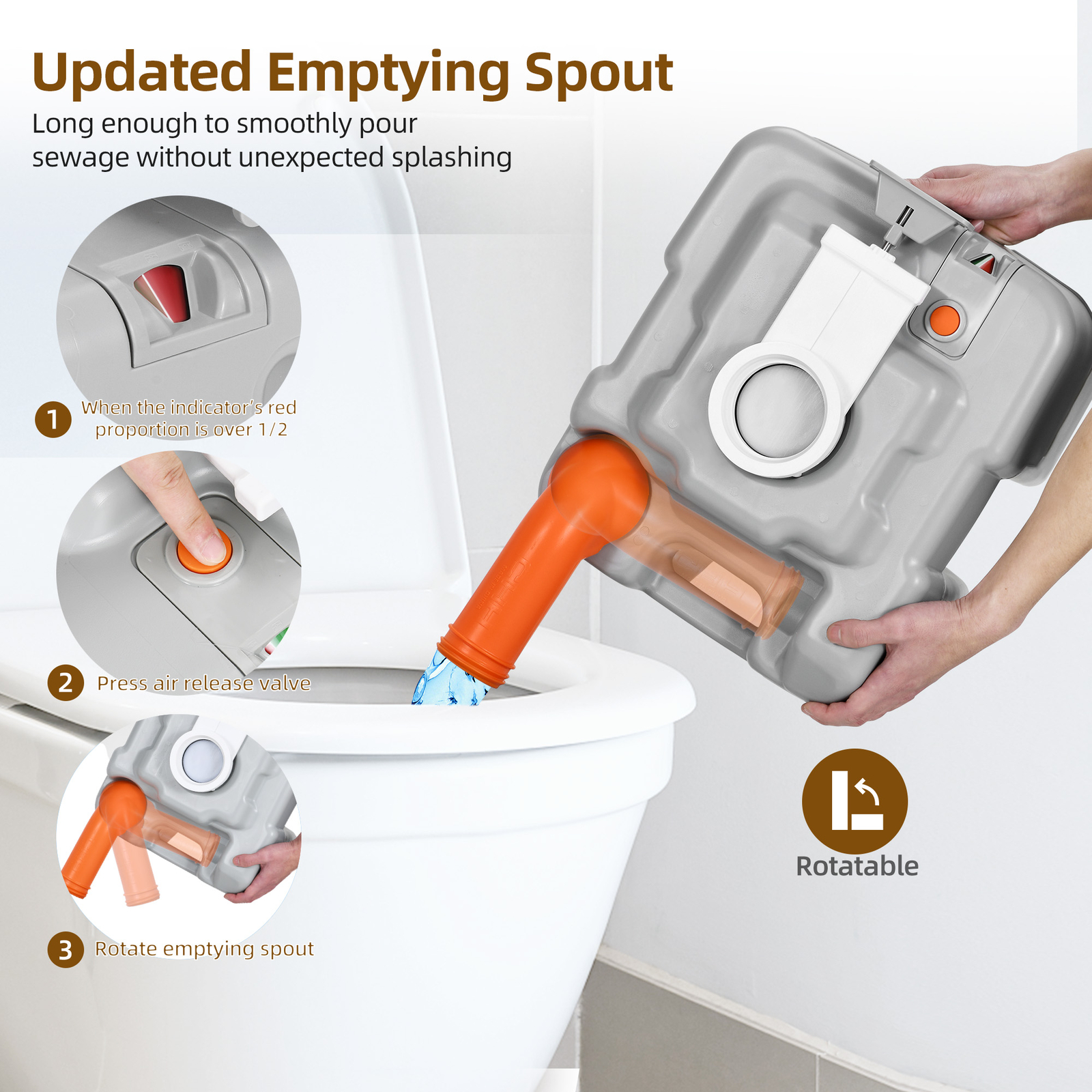 Rolling Portable Sink Camping Hand Washing Statiwith 4.5 GAL Wash Basin Stand