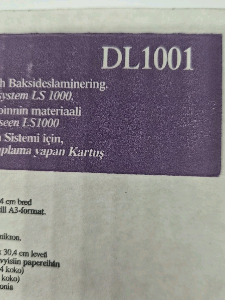 New! 3M Double Sided Lamination Cartridge DL1001 For LS1000