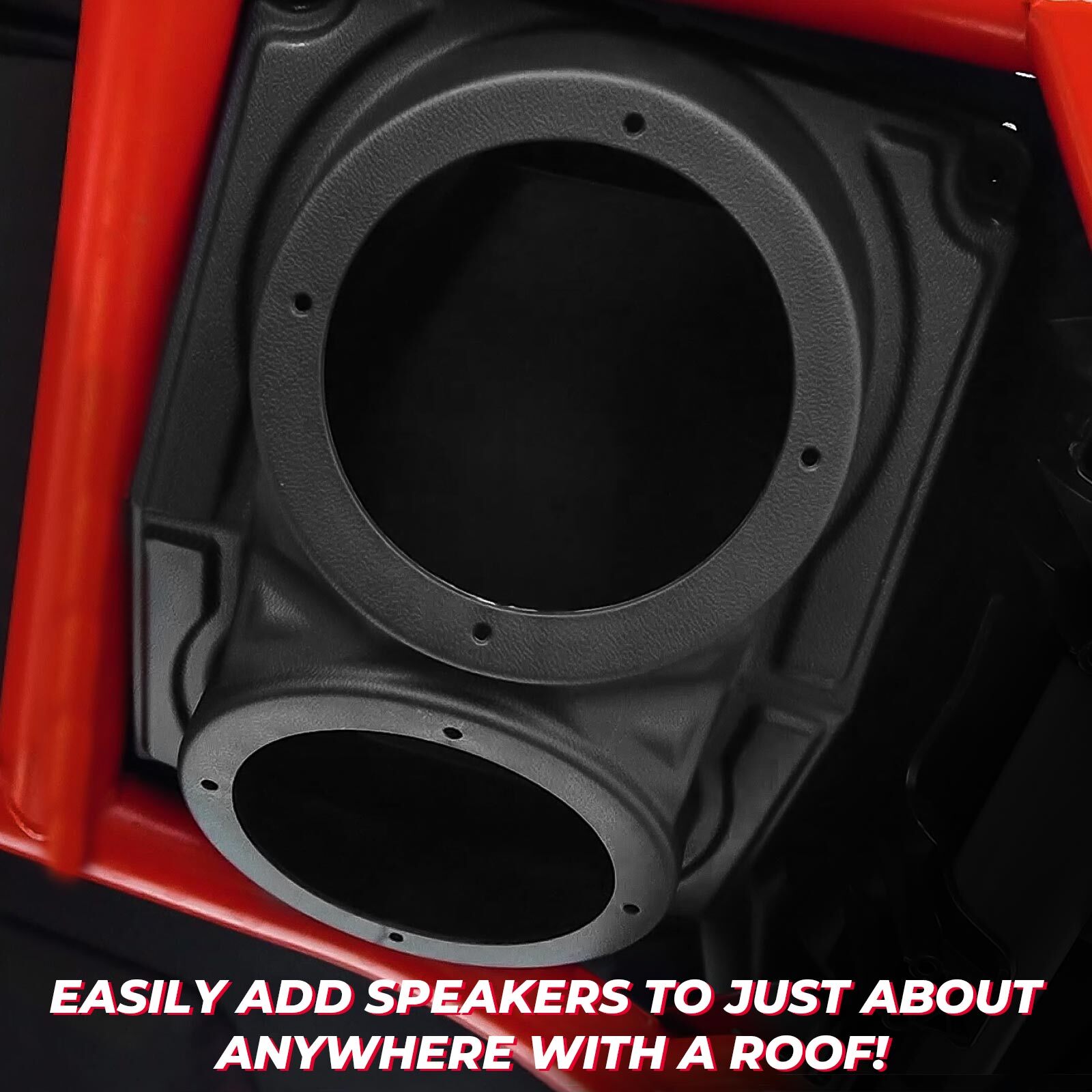 6.5" Overhead Roof Mount Speaker Pods Audio Kit Enclosure For Polaris/Can Am/UTV
