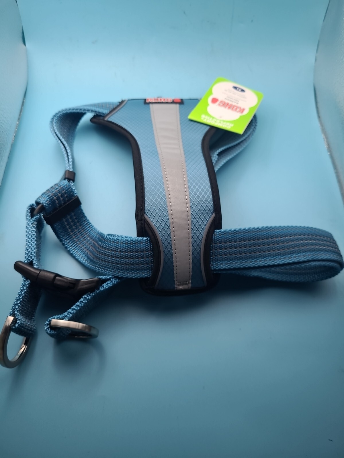 New Kong XL Dog Harness Padded Blue Comfortable Reflective Durable 29-44" Girth