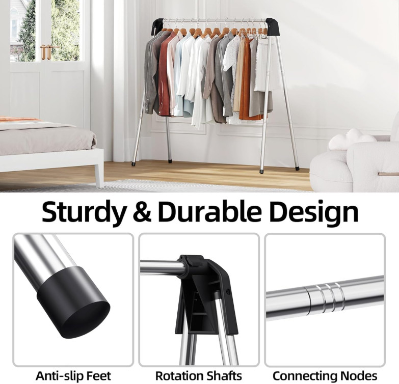 Tendedero Plegable Acero Inox Ropa Portátil Interior Exterior Viaje, Nuevo