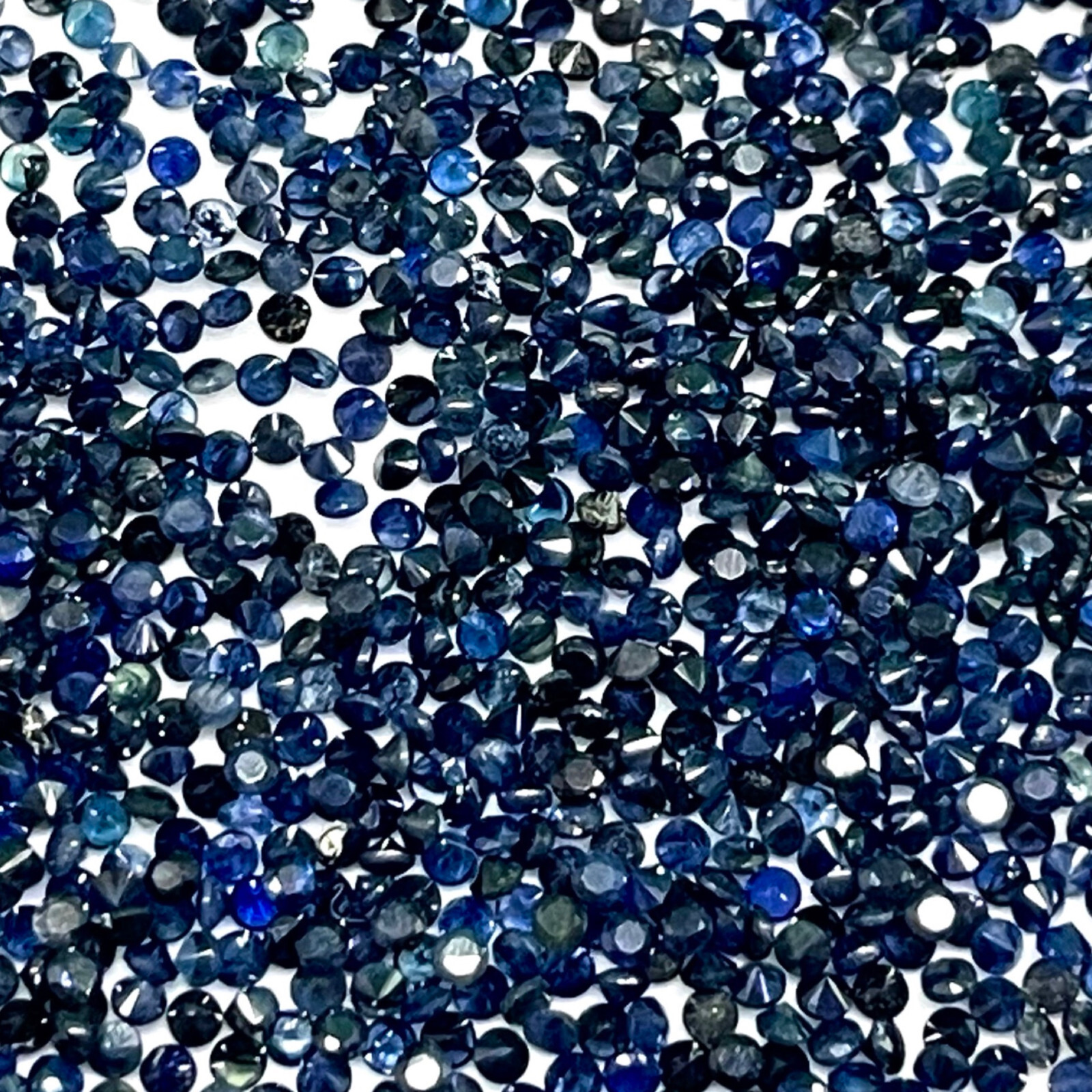 100 Pcs Natural Blue Sapphire 1.6mm Round Cut Calibrated Loose Gemstones Lot