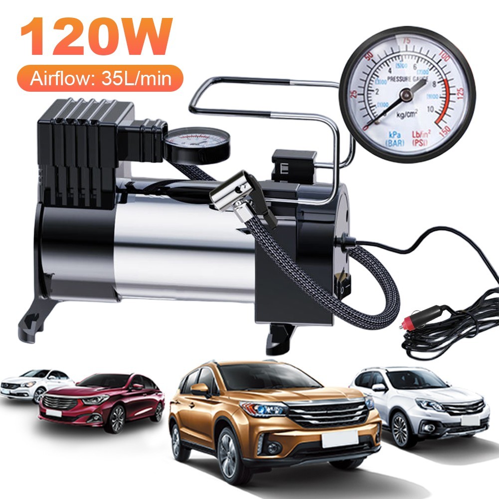 Heavy Duty Portable Air Compressor Car Tire Inflator Electric Pump Auto 12V USA
