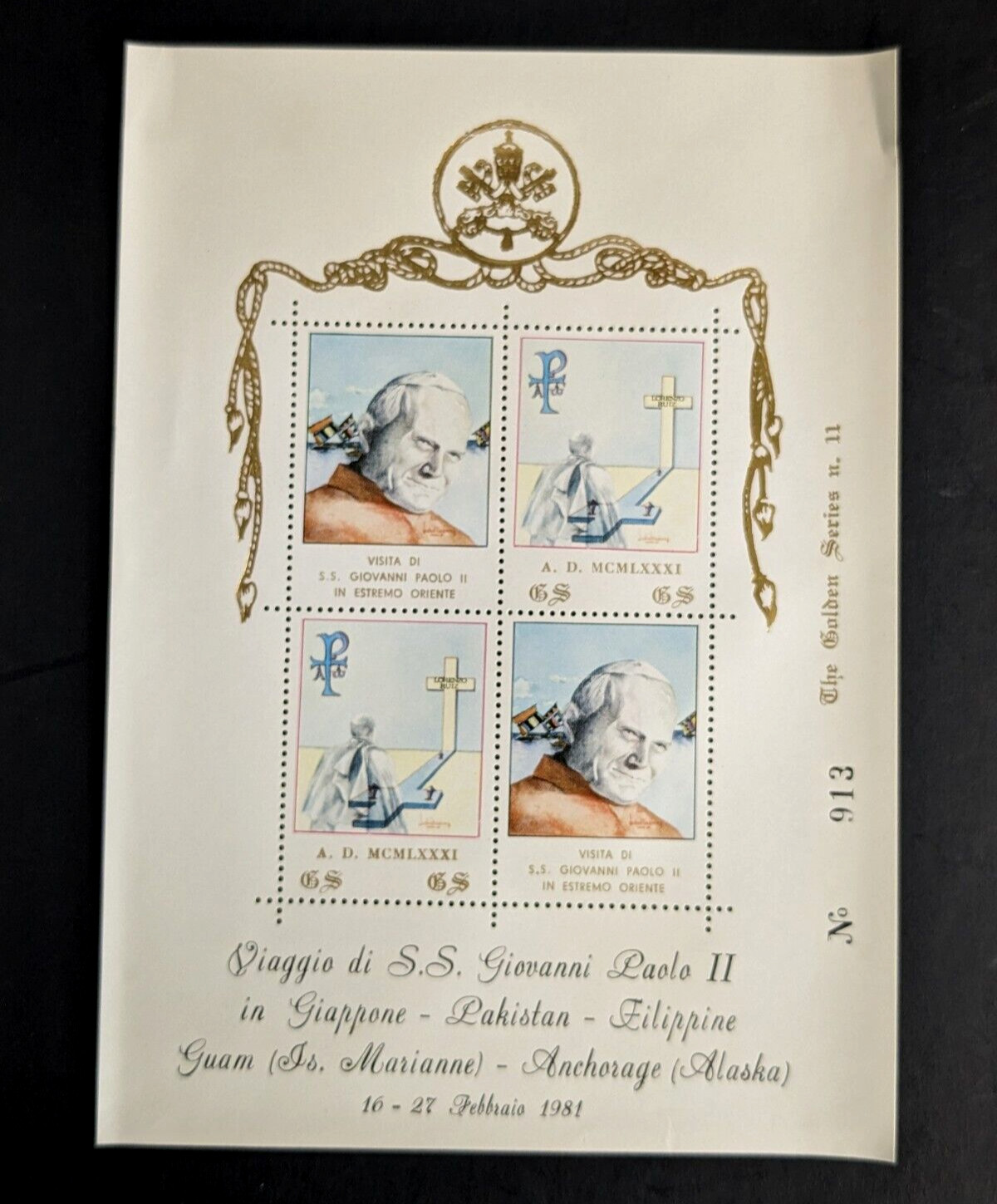 Pope John Paul II, The Golden Series Guam, Japan, Pakistan, AK, 16 Covers Plus
