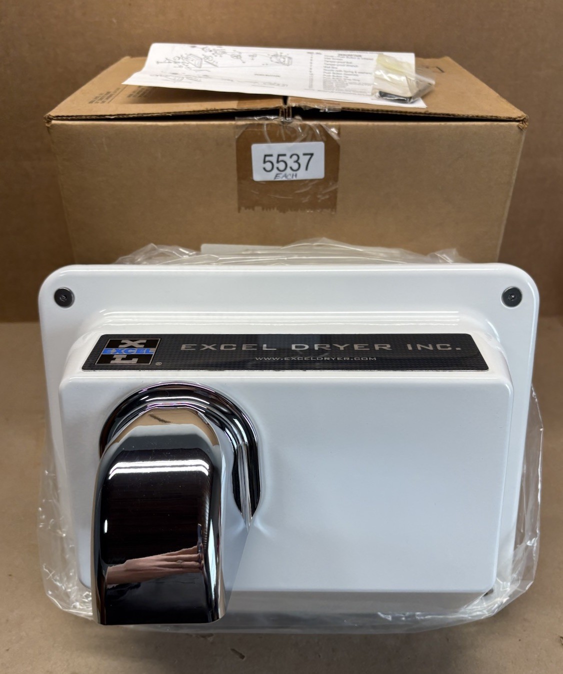 EXCEL Dryer R76-IW Sensor Activated Recessed Hand Dryer 110/120 Discontinued NOS