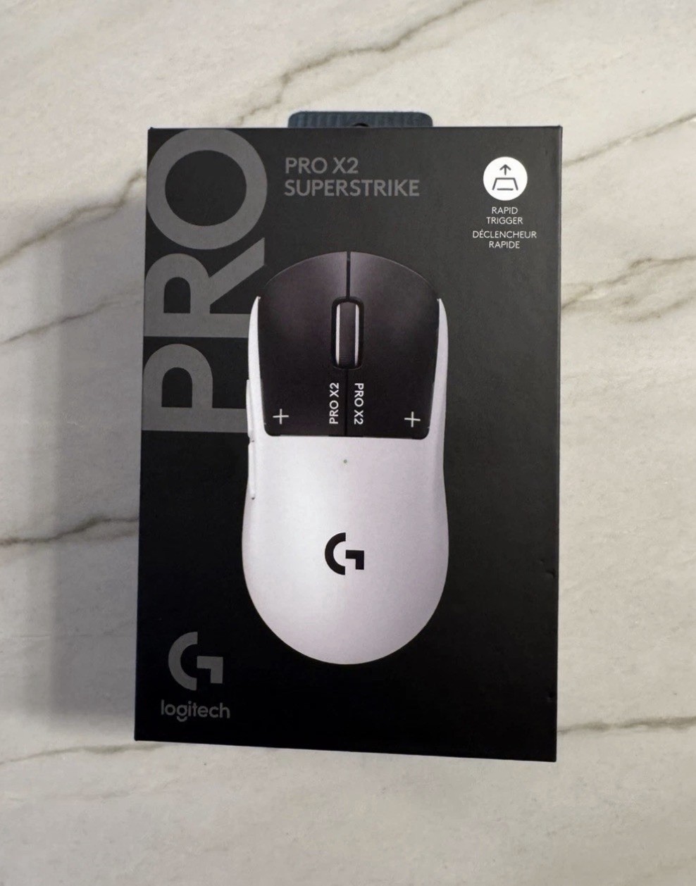 Logitech PRO X2 SUPERSTRIKE Wireless Gaming Mouse White, 44000 DPI, Lightspeed