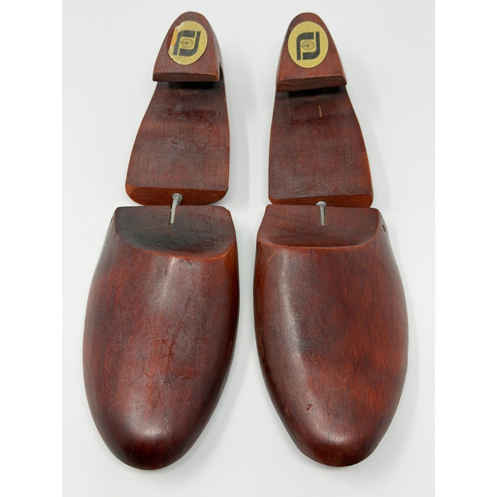 Vintage FootJoy Mahogany Wood Shoe Trees Size 11B Form Holder
