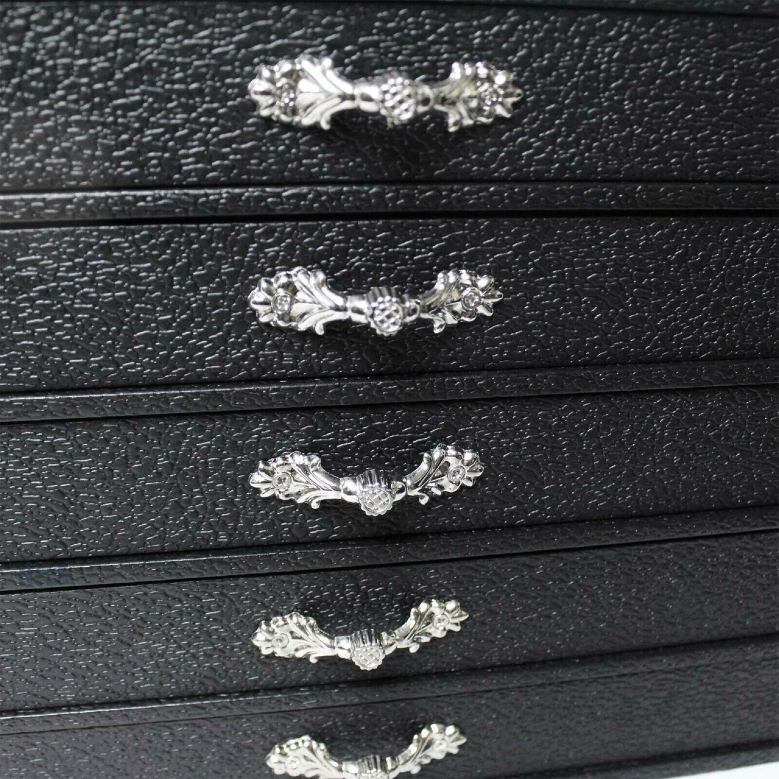 Novel Box 5 Drawer Jewelry Hobby Organizer Display Case w/Grey Flocked Compart
