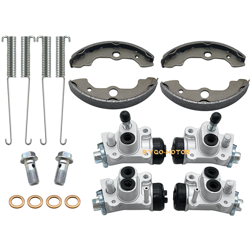 Front Brake Wheel Cylinders All 4 W/Shoes for Honda Rancher 350 TRX350TM/ 350TE