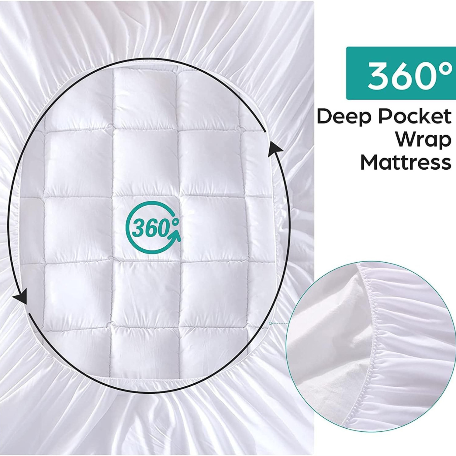 Extra Deep 4" Ultra-Fluffy Queen Mattress Topper – Soft Pillow Top for Back Pain