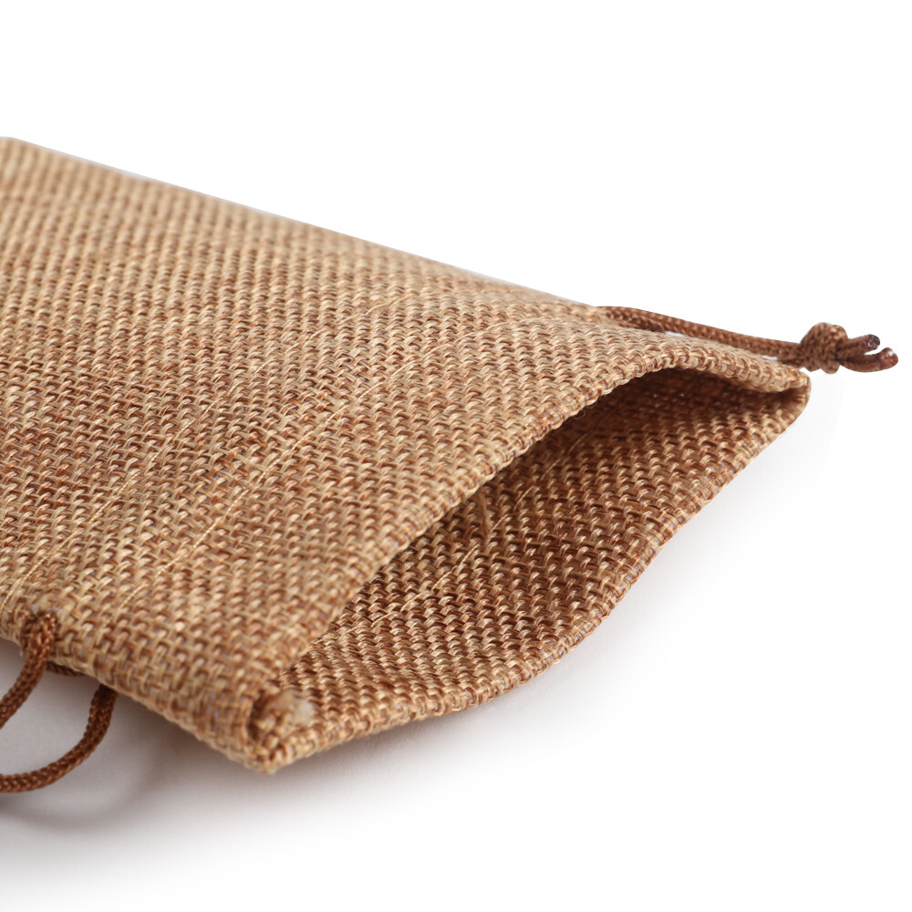 Wholsale! Burlap Gift Bags Drawstring Wedding Favors Hessian Jute Jewelry Pouch