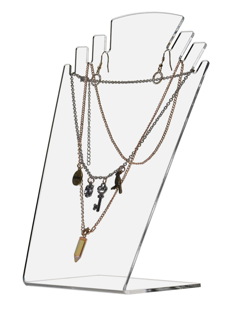 Jewelry Set Display Bracelet Anklet Necklace Earring Slanted Back Stand