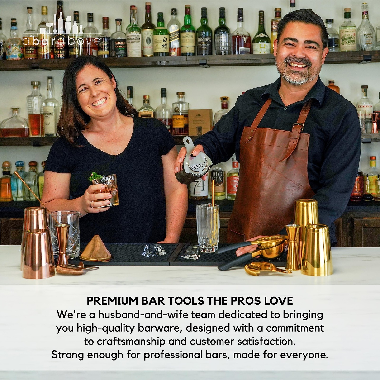 A Bar Above Stainless-Steel Cocktail Straws, Standard (Thin), Stainless Steel