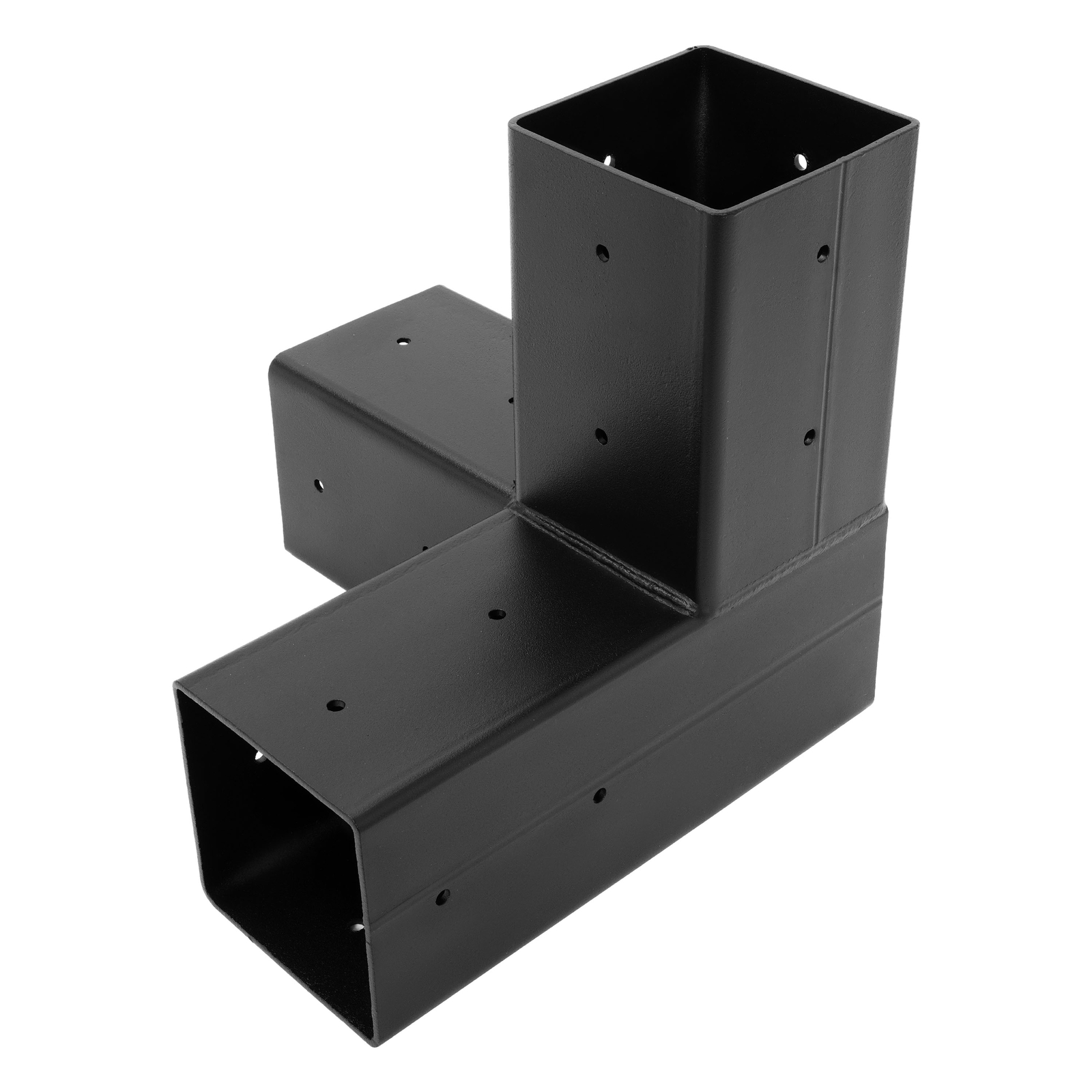 8PCS Black Powder Coated Pergola Brackets Kit 3-Way Right Angle Corner Bracket