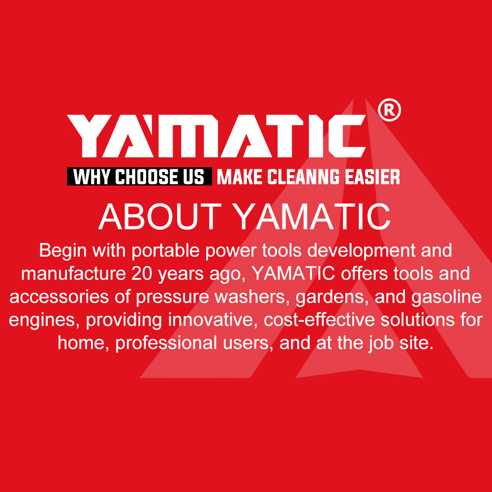 YAMATIC 3200 PSI Pressure Washer Hose 1/4" M22-14/15mm Flexible Pressure Hose