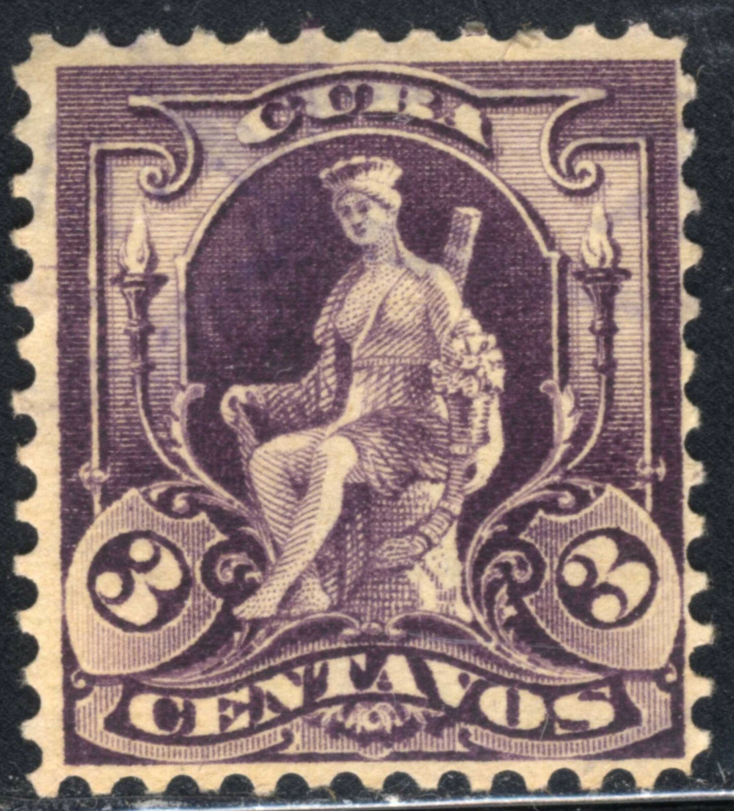 1899 Spain Colonies  Stamp 🏝️SC 229 A22 3c purple Used