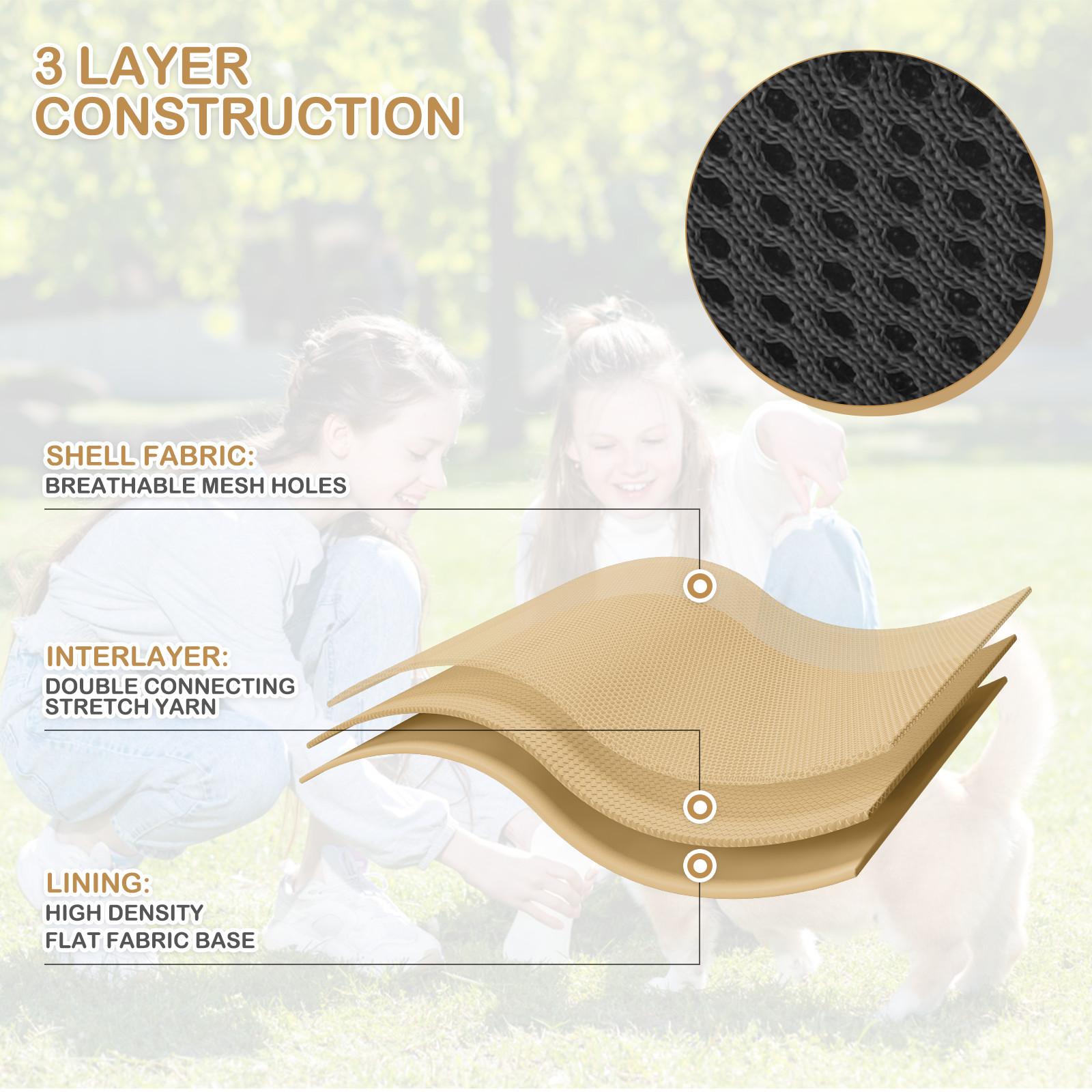 No Pull Reflective Dog Pet Harness Control Handle Adjustable Control Vest Brown