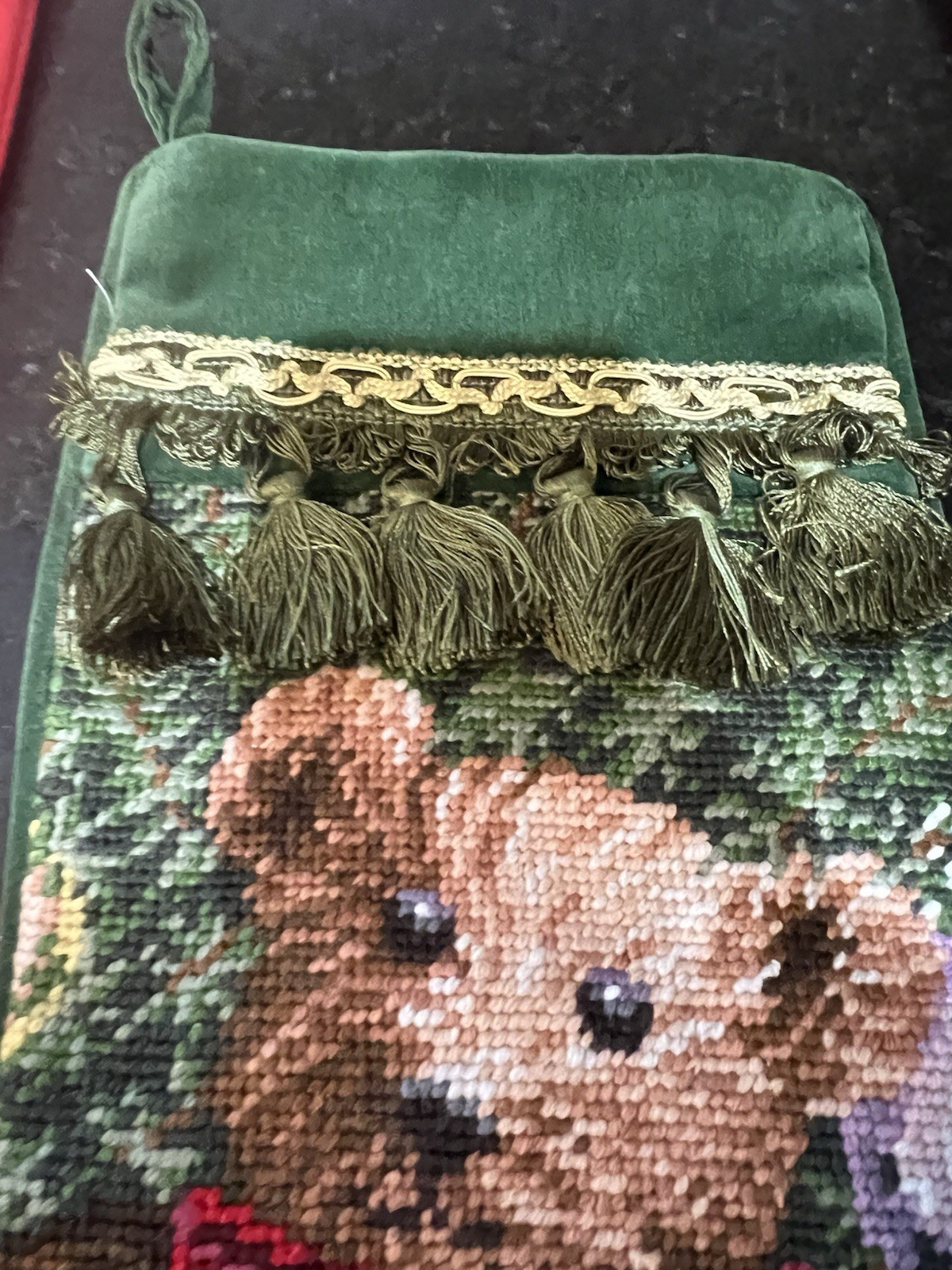 Set Of 3 Needlepoint Christmas Stockings -