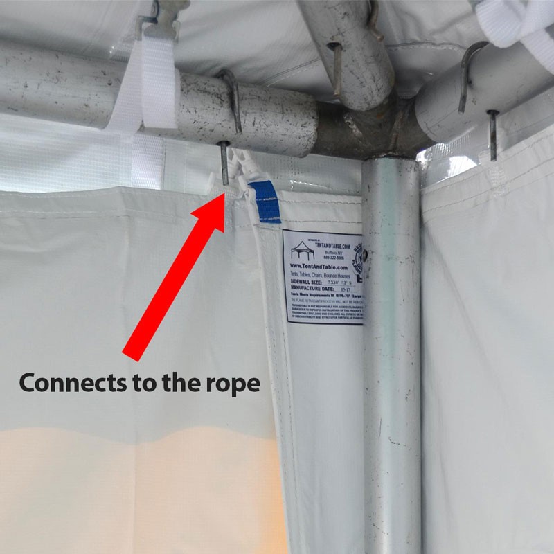 8x15 Solid Sidewall for High Peak Canopy Event Tent Outdoor Party Vinyl USED