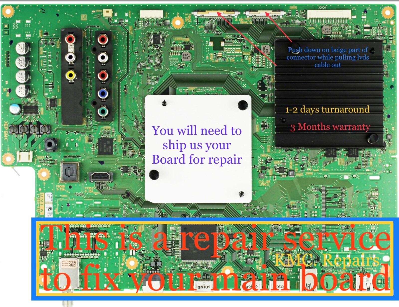 Repair🛠Service For Sony Main Bd XBR-55X850D XBR-65X850D 1-980-832-11 A2094355A