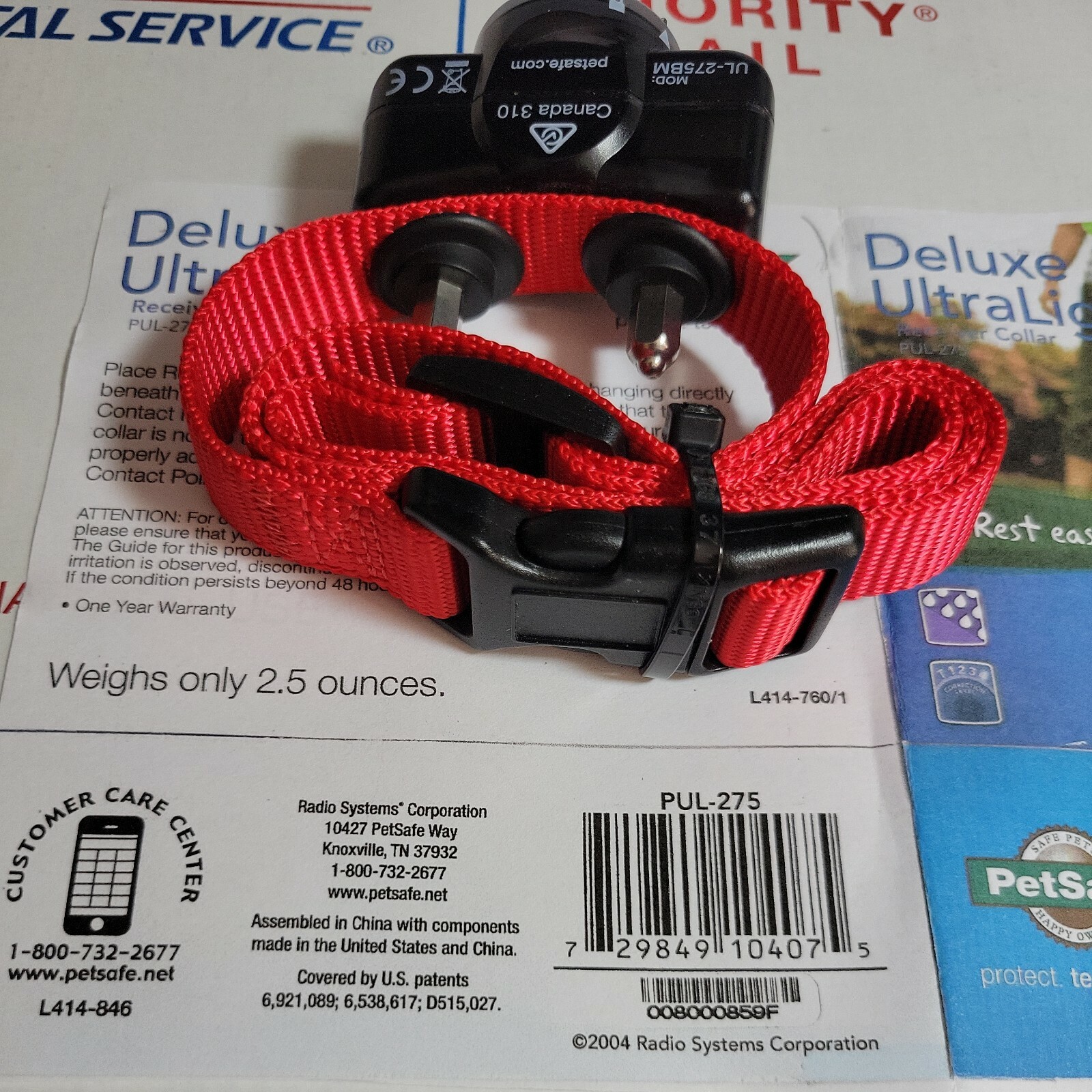 Petsafe Dog Ultralight Collar Receiver Wire In-Ground Fence Add-A-Dog PUL-UL-275