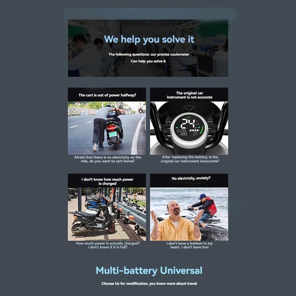 WiFi Battery Monitor Wireless 400A Battery Capacity Indicator Battery Coulometer