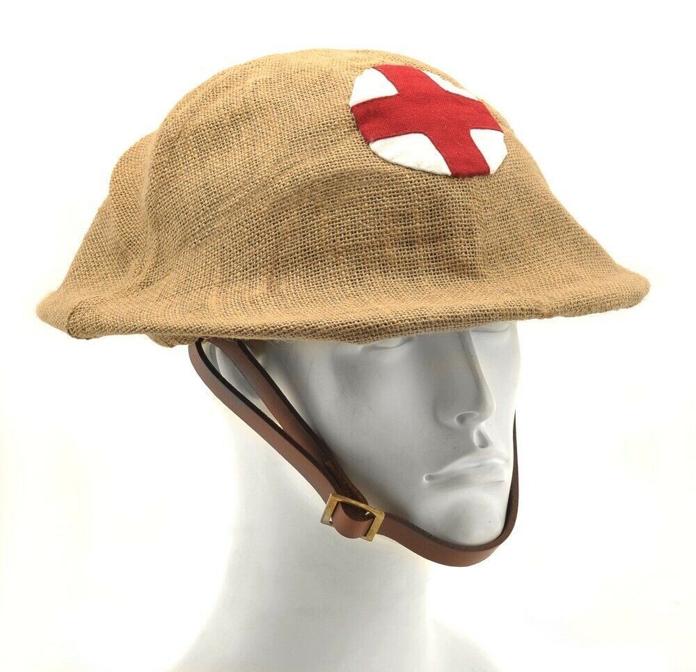 US WW1 Helmet cover M1917 Doughboy Brodie Helmet Medic Cover (Helmet Cover Only)