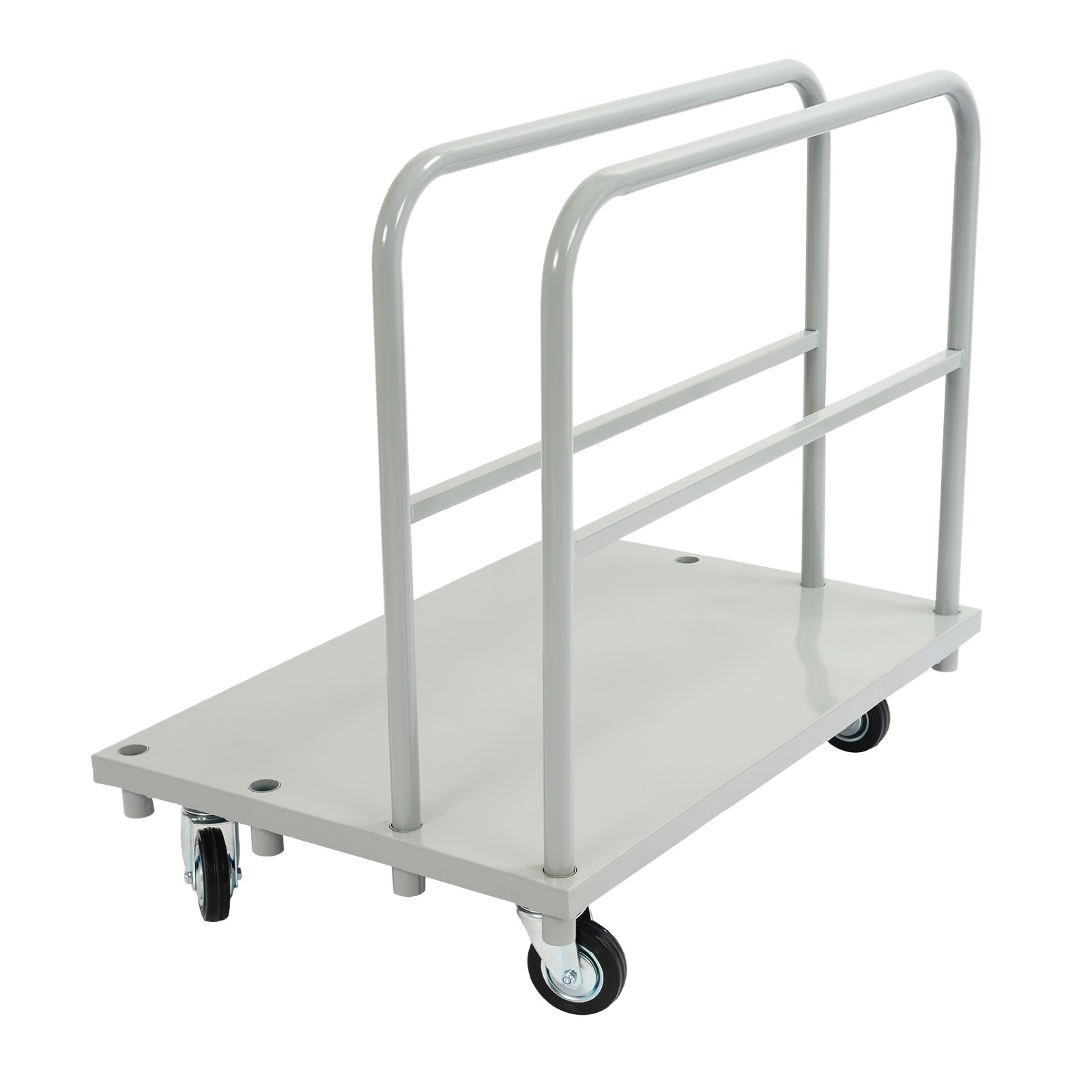 2-in-1 Platform Truck Cart Steel Panel Flatbed Dolly Cart 2000lbs with 4 Casters