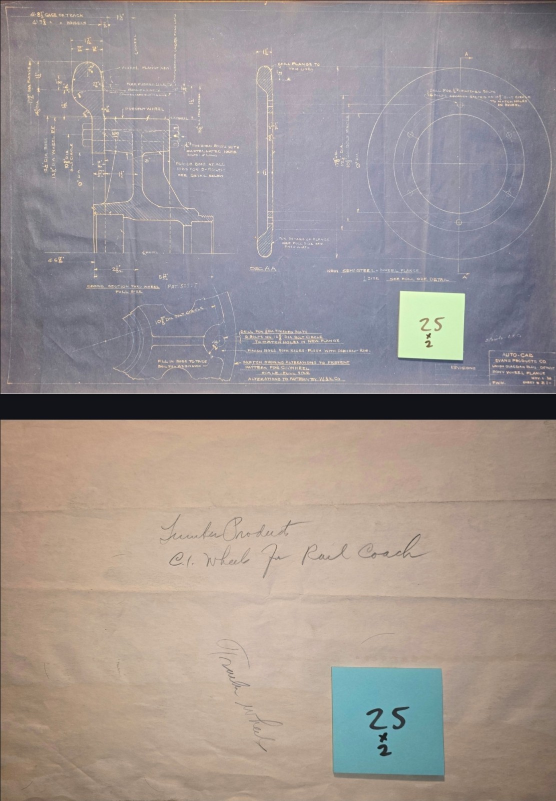 Original 1930's Industrial OIL DERRICK Technical drawings, Diazo/Blueprint LOT