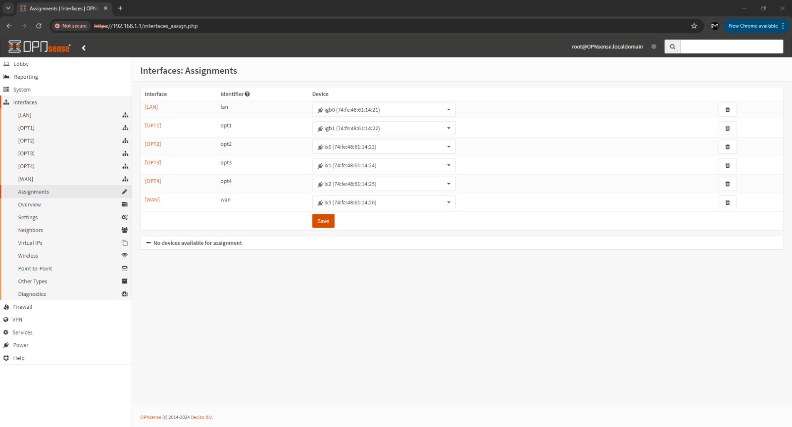 OPNsense, pfSense, Gigabit Firewall + Router + VPN, 16GB RAM, 120GB SSD, 6 Ports