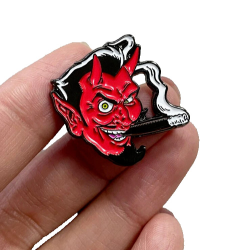 🔥CIGAR SMOKING DEVIL BIKERS MOTORCYCLE RIDERS JACKET VEST HAT COLLECTIBLE PIN