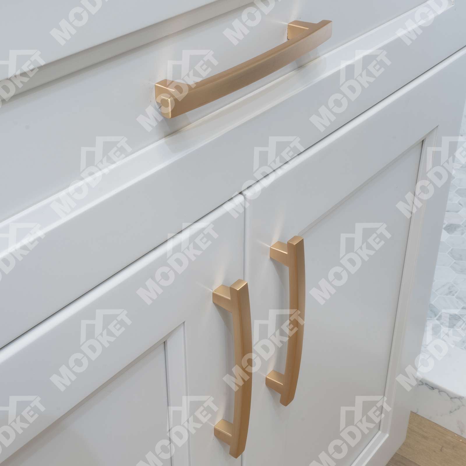 Solid Brushed Champagne Gold Cabinet Pulls Knob Handle Kitchen Bathroom Modern