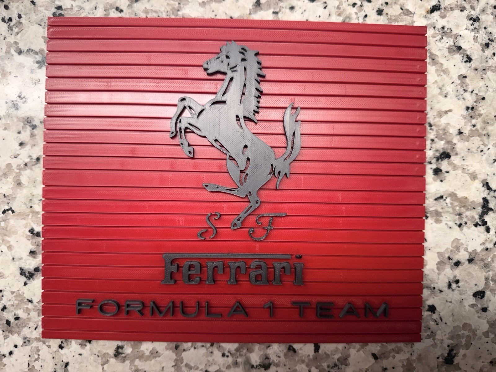 Ferrari F1 Scuderia Team Logo Wall Art Sign Decor For F1 Collector Fan Gift