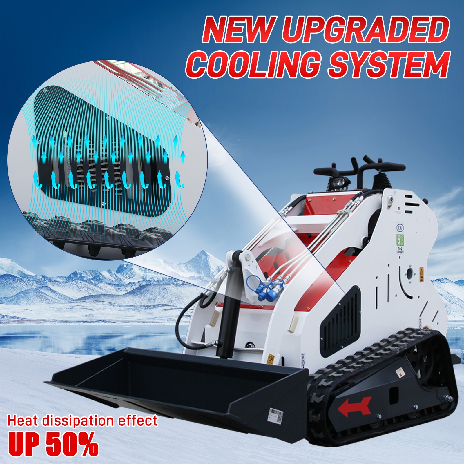 B&S Engine Mini Skid Steer Track Loader Crawler with 2 Attachments