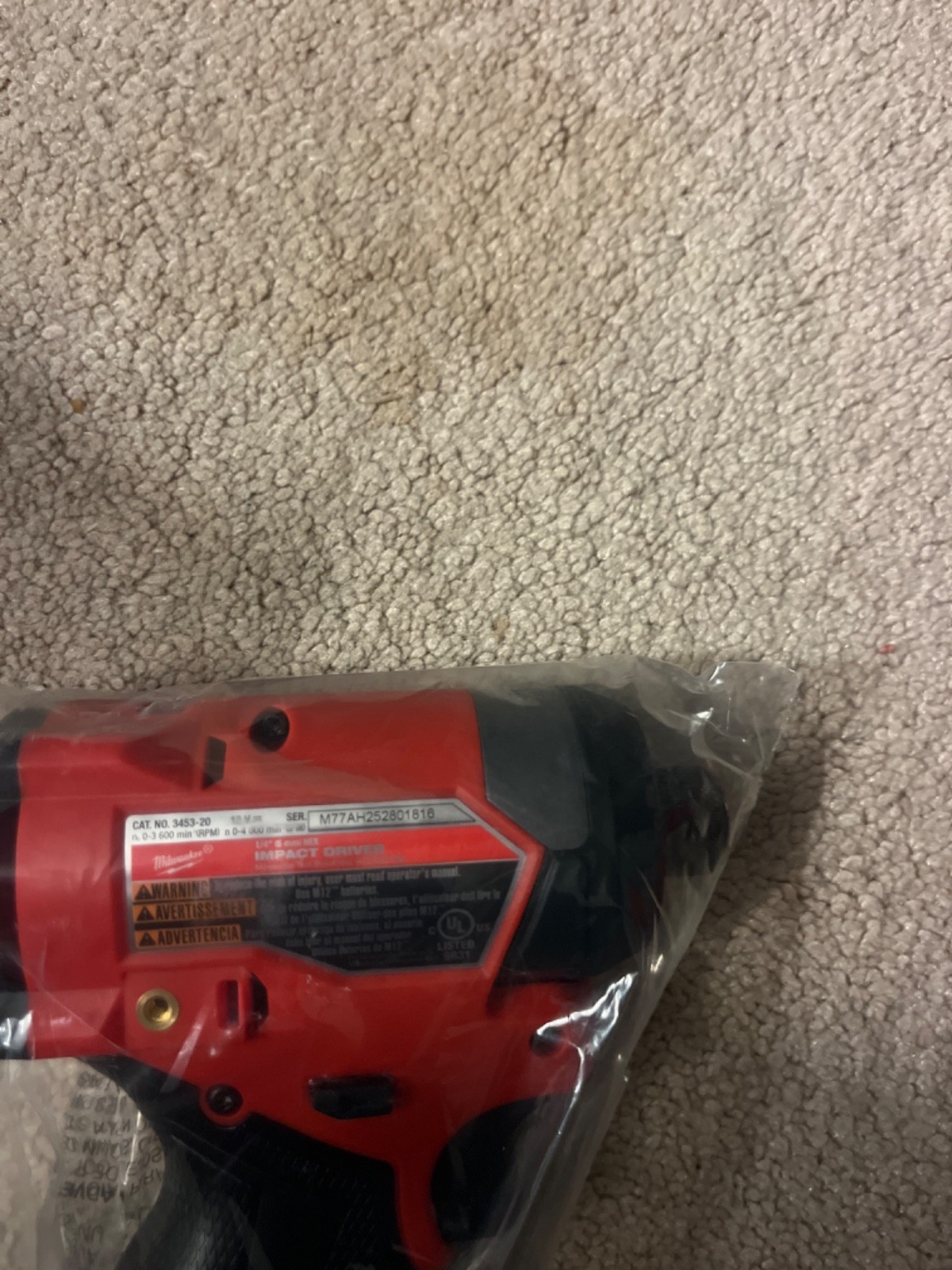 Milwaukee M12 3453-20 FUEL 1/4" Hex Impact Driver GEN 3 + 2.0 Ah Battery + Charg