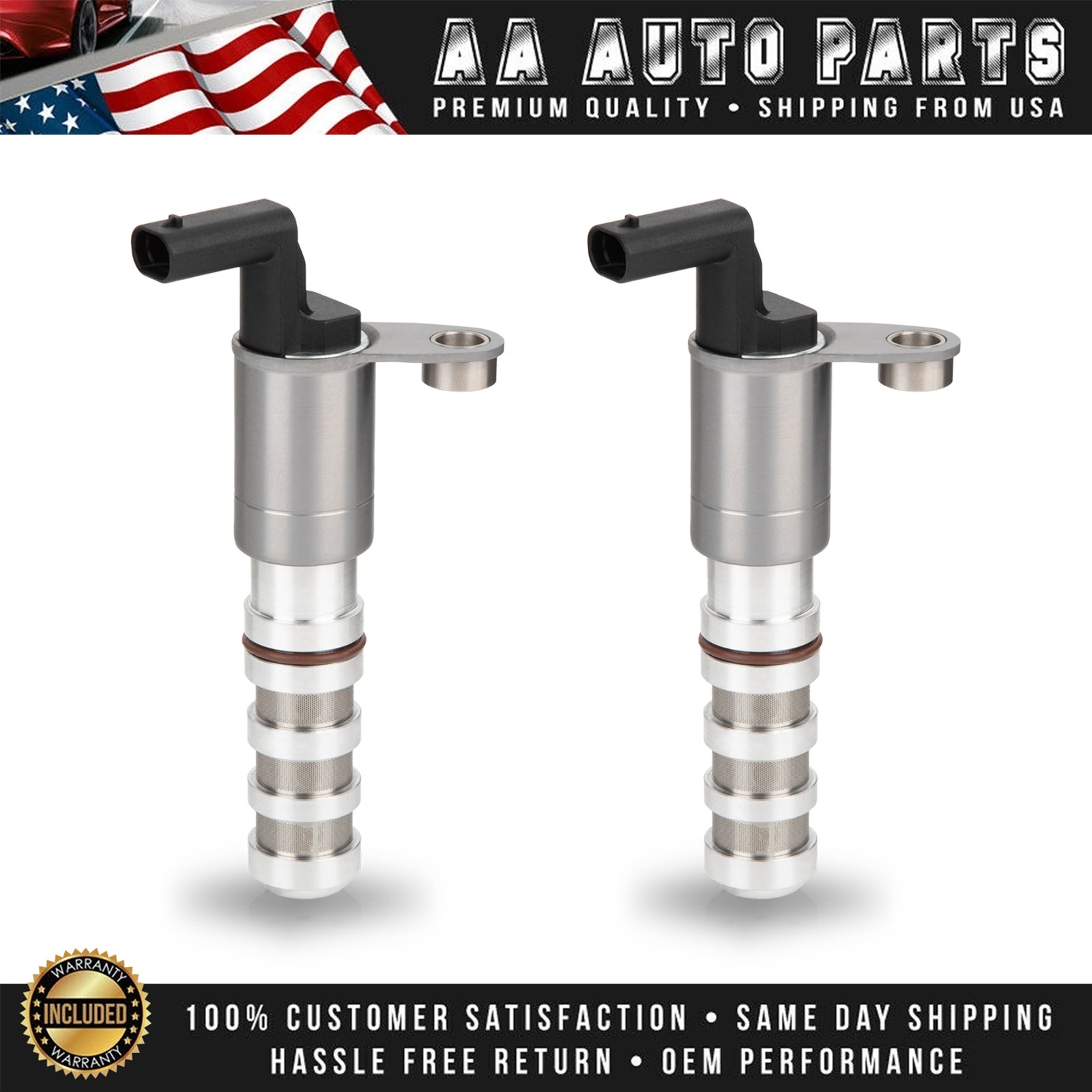 2PCS Engine Variable Valve Timing Solenoid for Buick Cadillac Chevy GMC 12671336