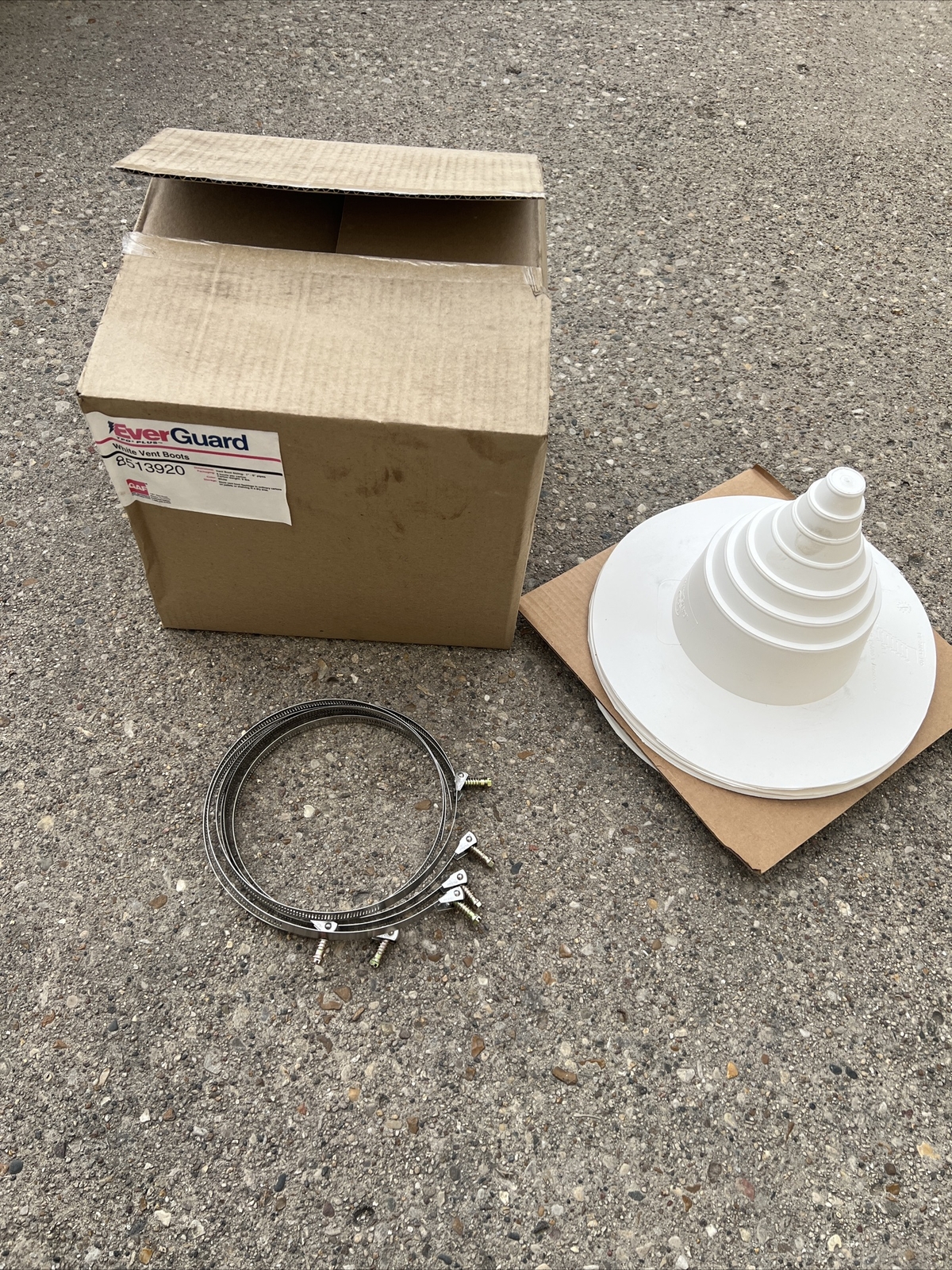 1/2 Dozen Everguard TPO Plus White Vent Boot 1” To 6” 8513920 Roofing Supplies