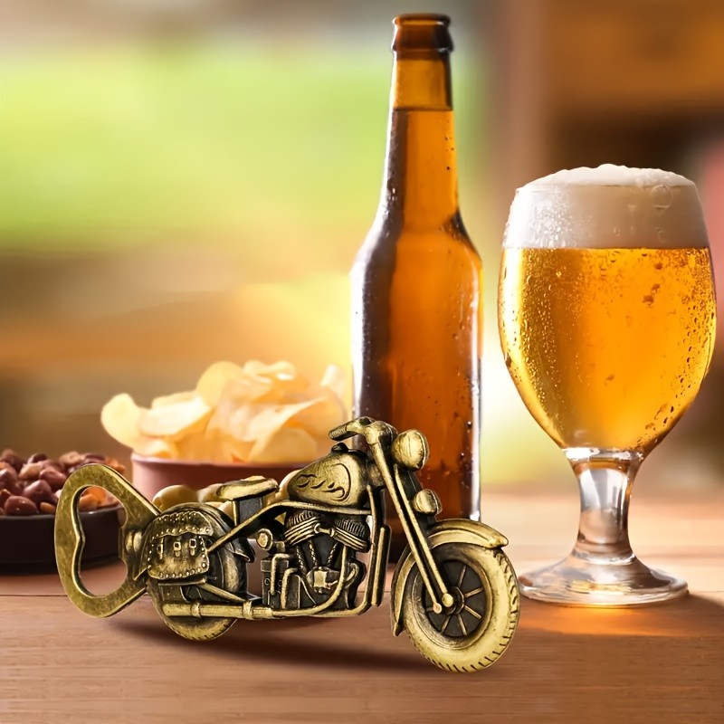 Vintage Motorcycle Beer Bottle Opener -Unique Gift for Bikers & Beer Enthusiasts