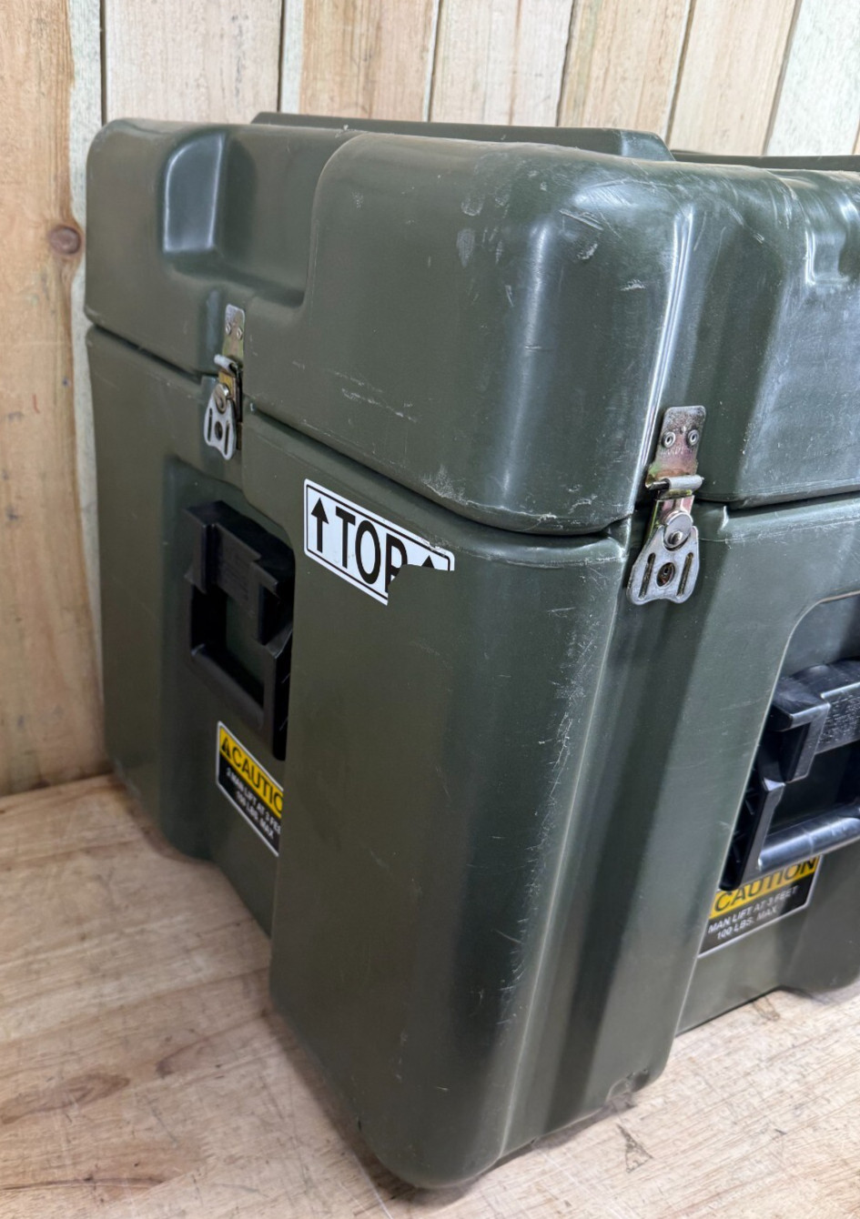 Pelican Hardigg Case 33x21x21.5" Green Waterproof Storage Footlocker