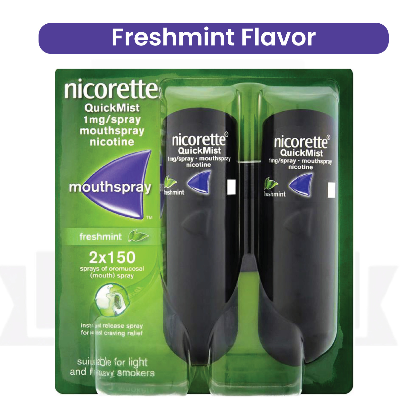 Nicorette Quickmist Duo, (2 x 150) sprays
