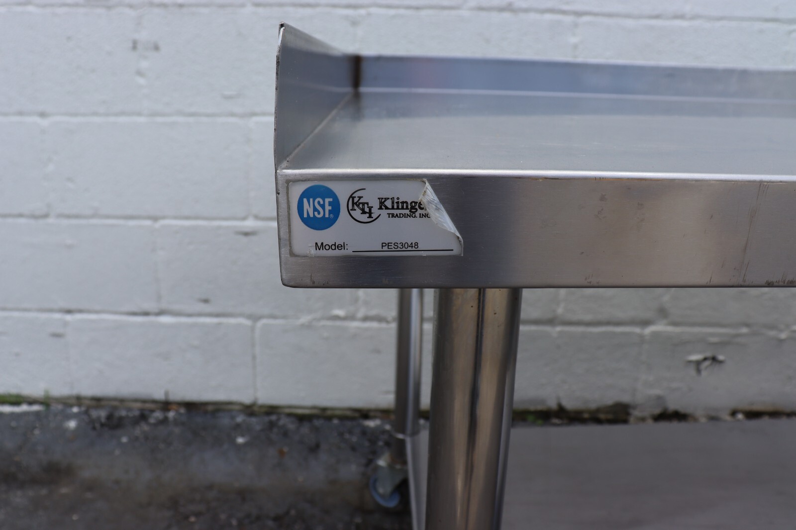 Klinger's PES-3048 48" Stainless Steel Equipment Stand, w/ Casters, Used