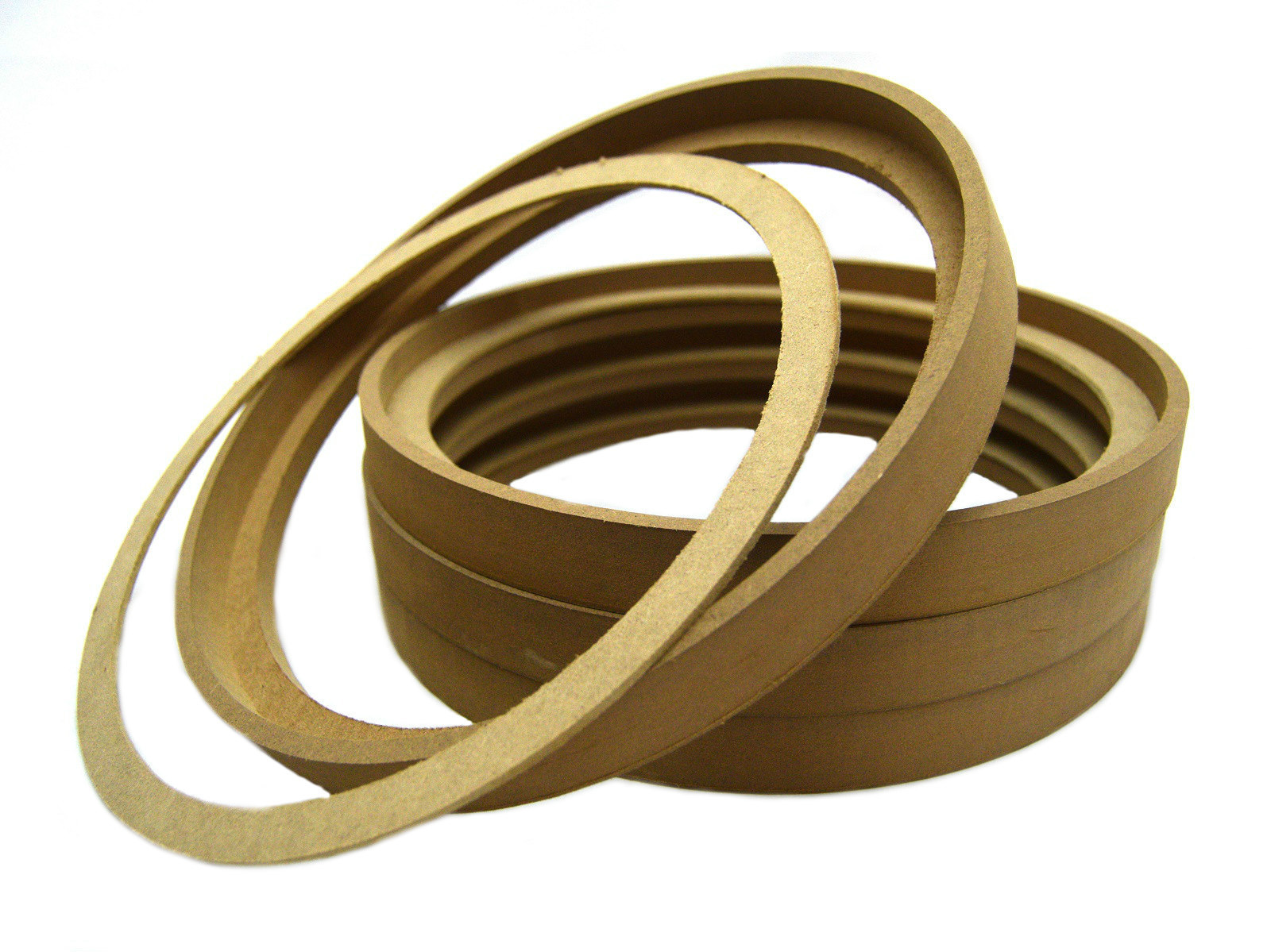 2 Pair 10" MDF Speaker Spacer Ring Recessed W/ Bezel Mount RING-10BZ