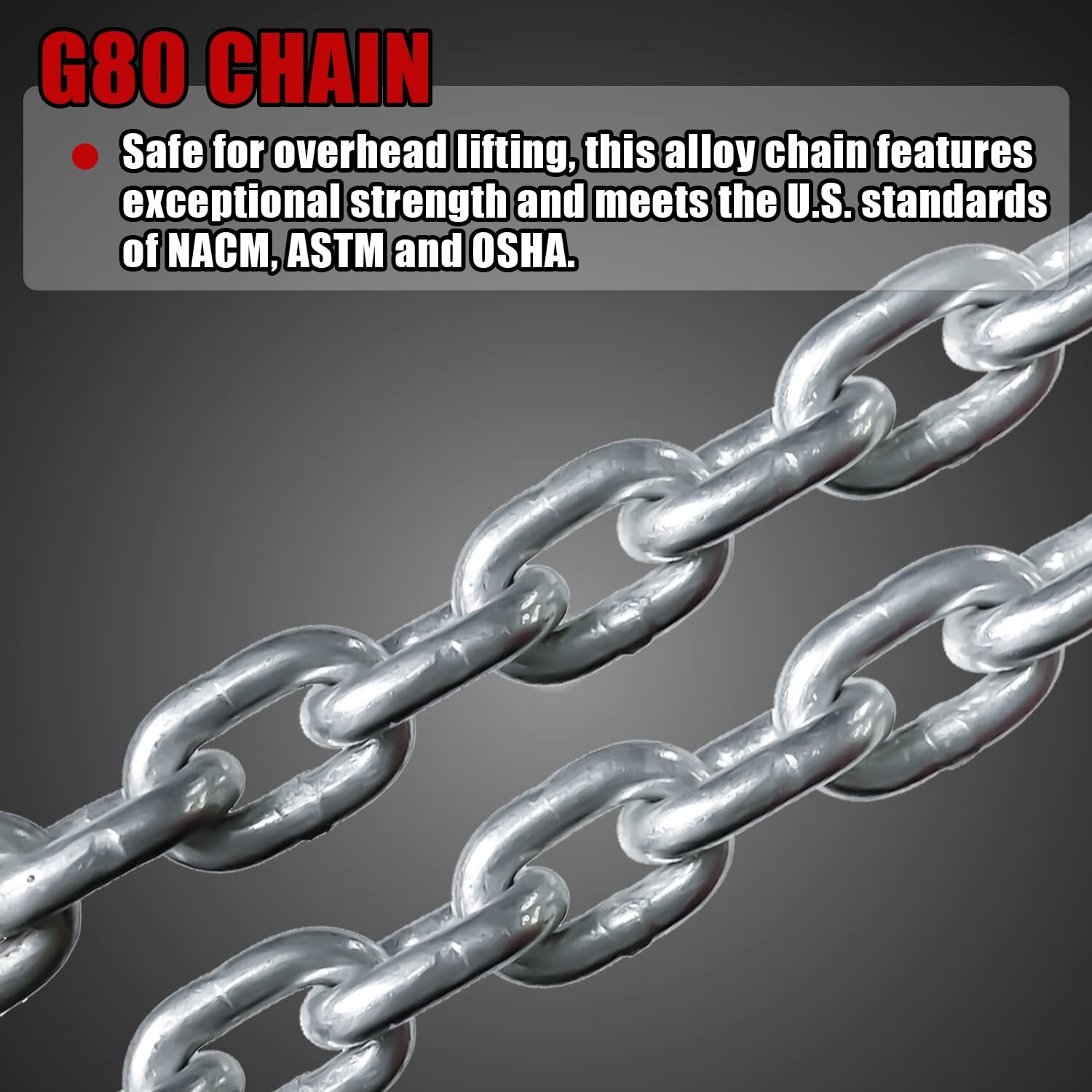 Chain Sling Double Leg with Grab Hooks, for Lifting 3 Ton Capacity G80 Mn-Steel
