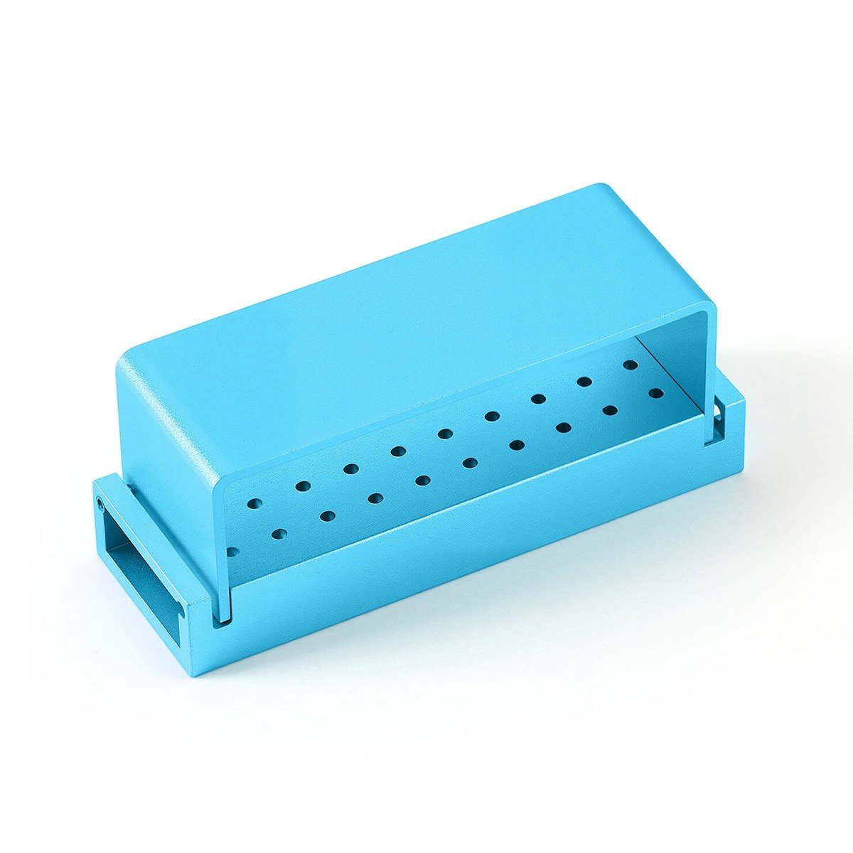 30 Holes Dental Bur Block Holder Disinfection Sterilization Box for RA FG Burs