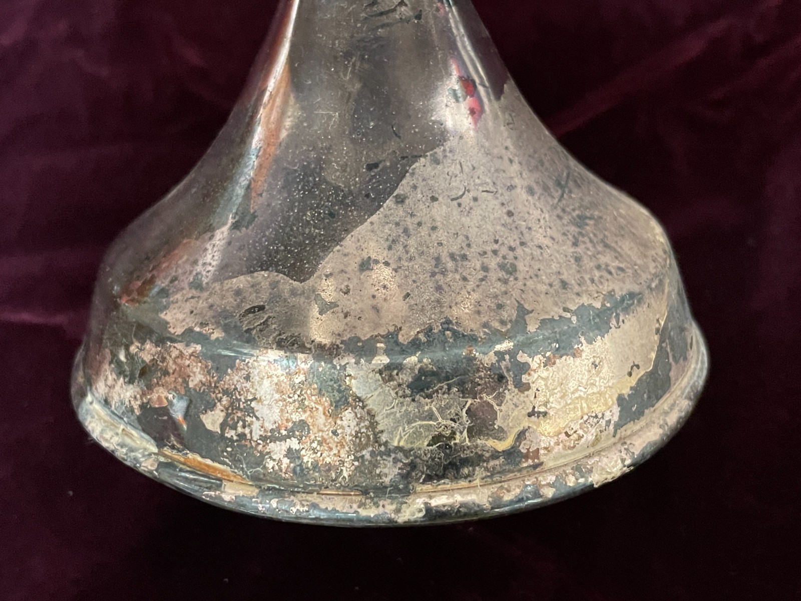 Antique 1800's Wilcox Silver Plate Cruet Condiment Set 3 Etched Amber Bottles