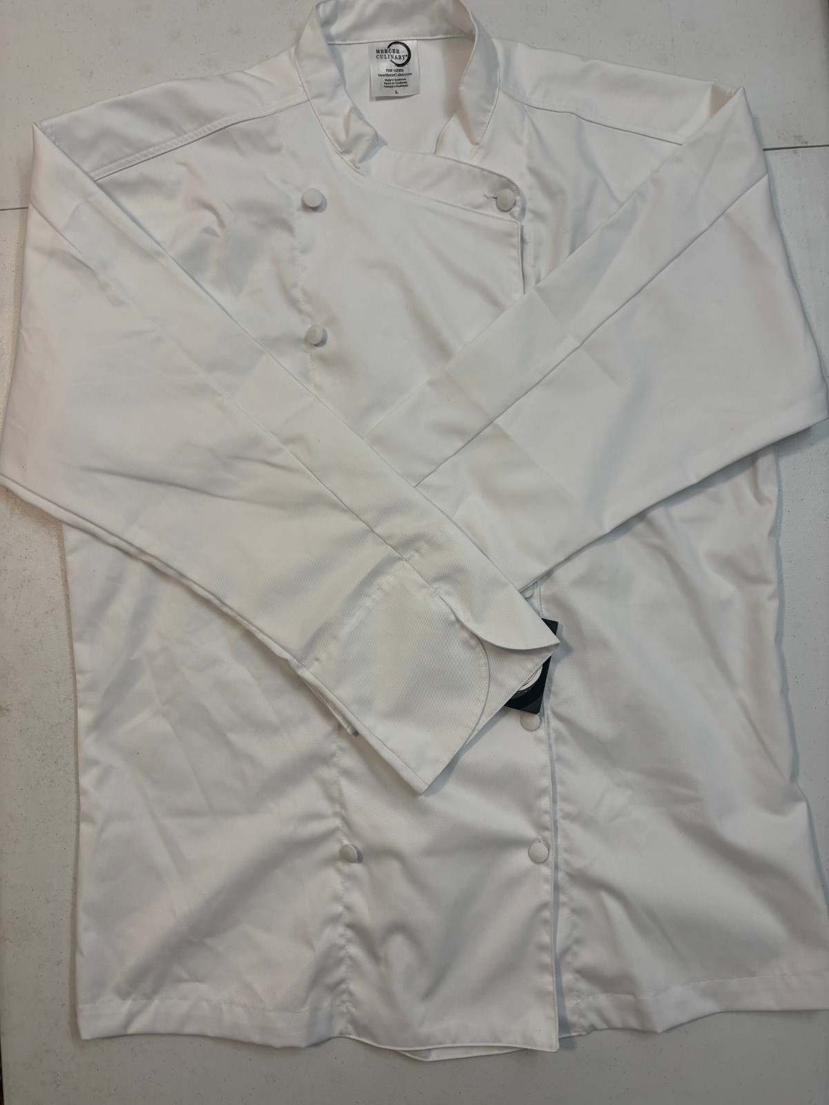 Mercer Culinary M62010WHL Renaissance Men's White Long Sleeve Chef Jacket  Large