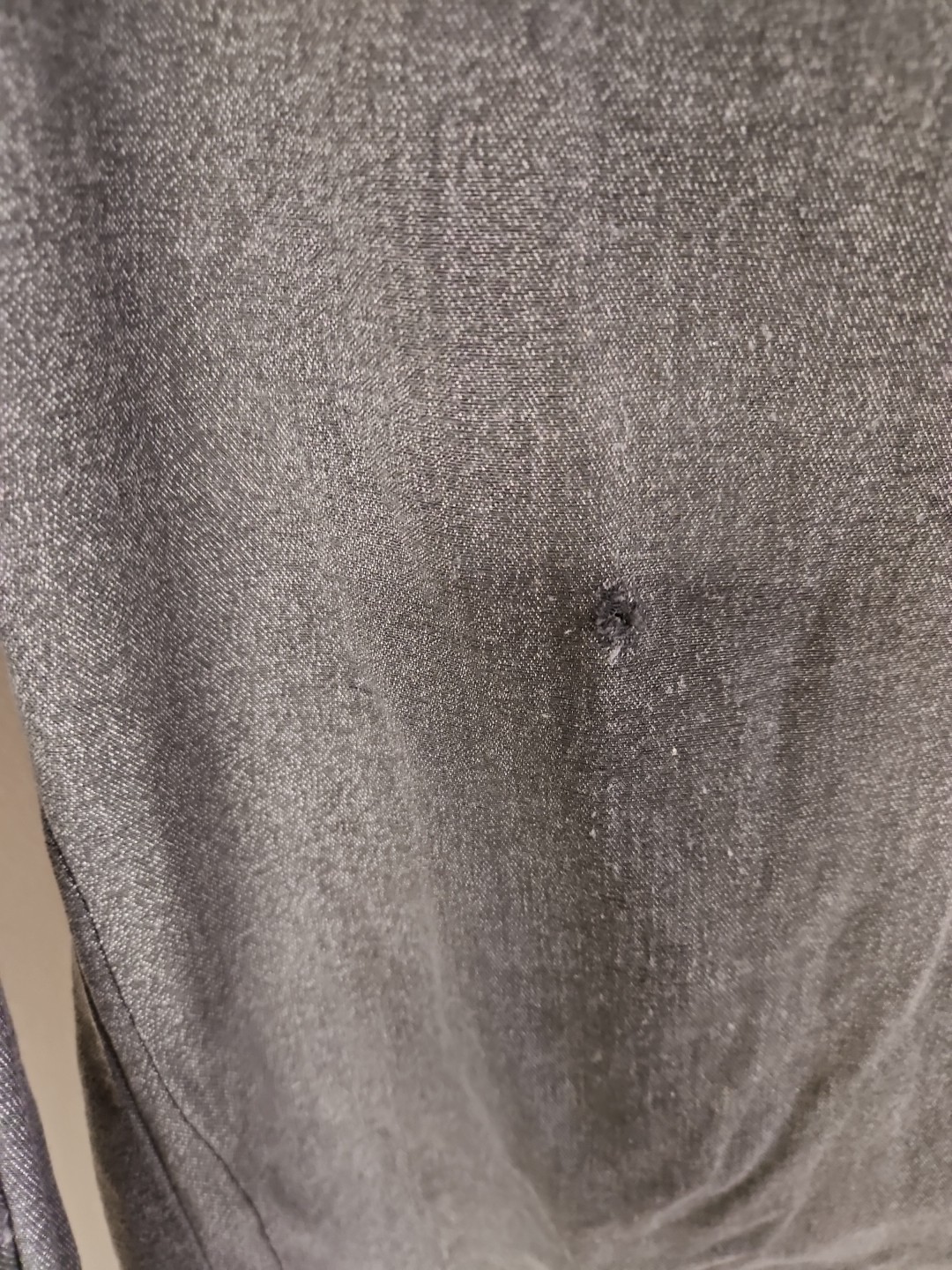 Vtg 40s 50s Sanforized Cotton Trousers Pants Button Fly Distress Repair 29x28