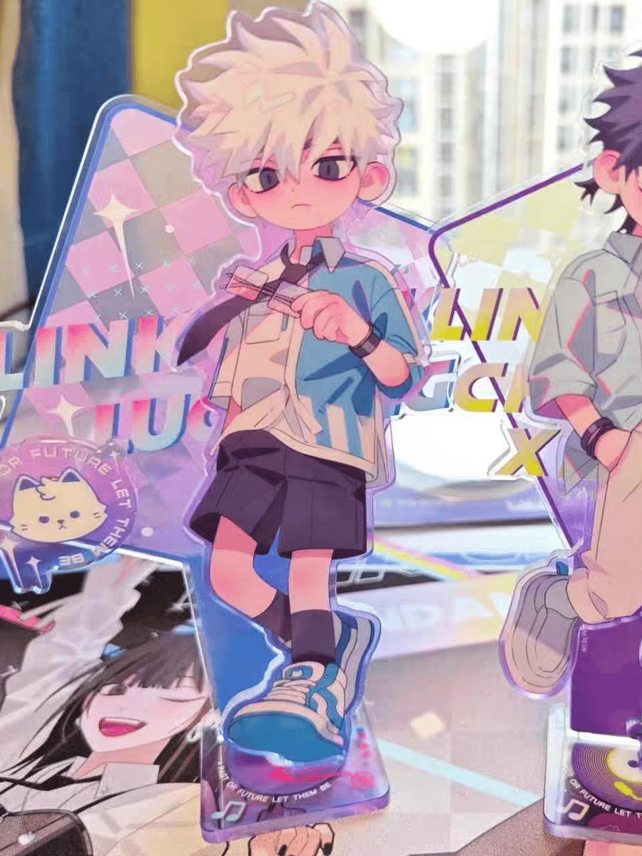 Link Click Anime Standing Sign Acrylic Showing Stand Mini Standing Plate Desktop